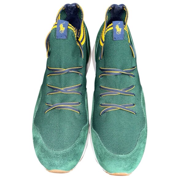 Polo Ralph Lauren Trackstr 200 II Mens Size 14 Sneakers Green Pony Shoes New - Picture 4 of 9